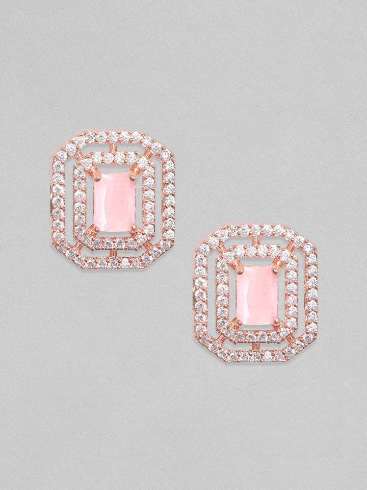 Rubans Rose Gold Geometric Studs Earrings Earrings