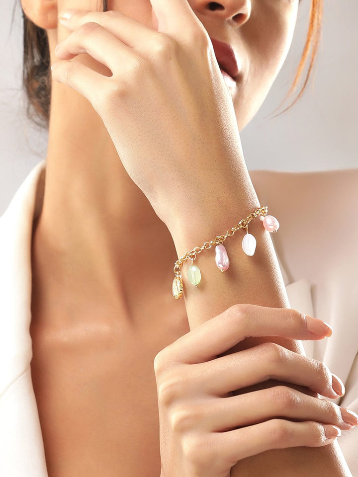 Rubans Rose Gold-Plated Cuff Bracelet Rings