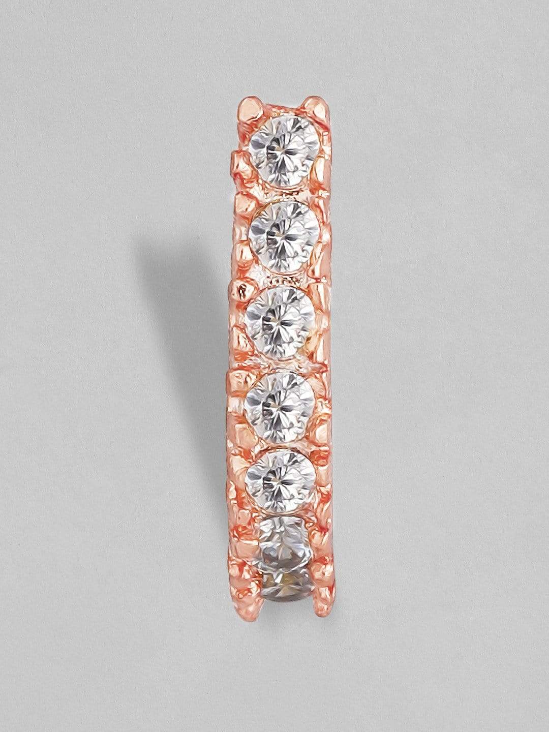 Rubans Rose Gold Plated Handcrafted Zircon Stone Nose Clip Nosepin