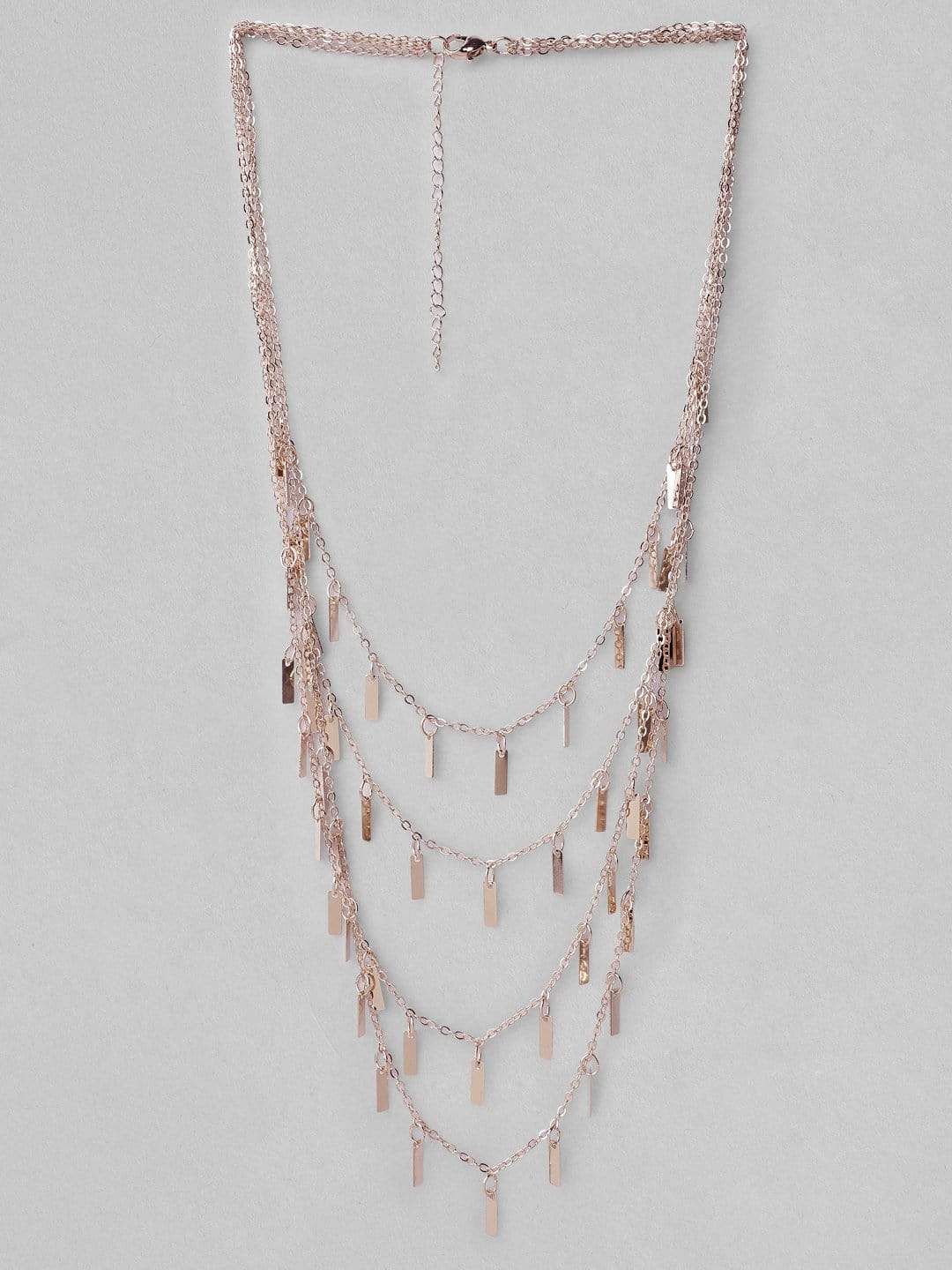 Rubans Rose Gold Plated Multi Layer Necklace Necklace Set