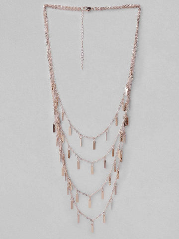 Rubans Rose Gold Plated Multi Layer Necklace Necklace Set