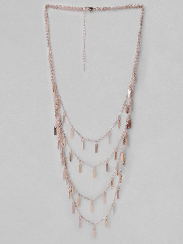 Rubans Rose Gold Plated Multi Layer Necklace Necklace Set