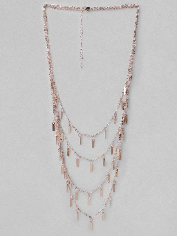 Rubans Rose Gold Plated Multi Layer Necklace Necklace Set
