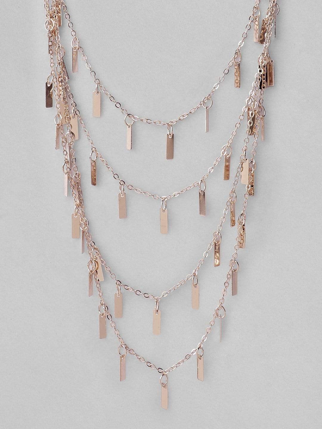 Rubans Rose Gold Plated Multi Layer Necklace Necklace Set