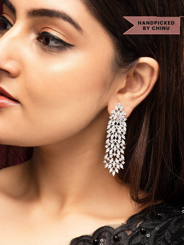 Black-Plated Drop Earrings – DIVAWALK | Online Shopping for Designer  Jewellery, Clothing, Handbags in India