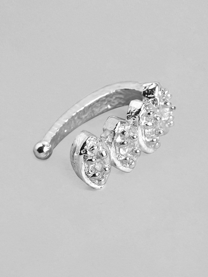 Rubans Silver Plated Handcrafted Zircon Stone Nose Clip Nosepin