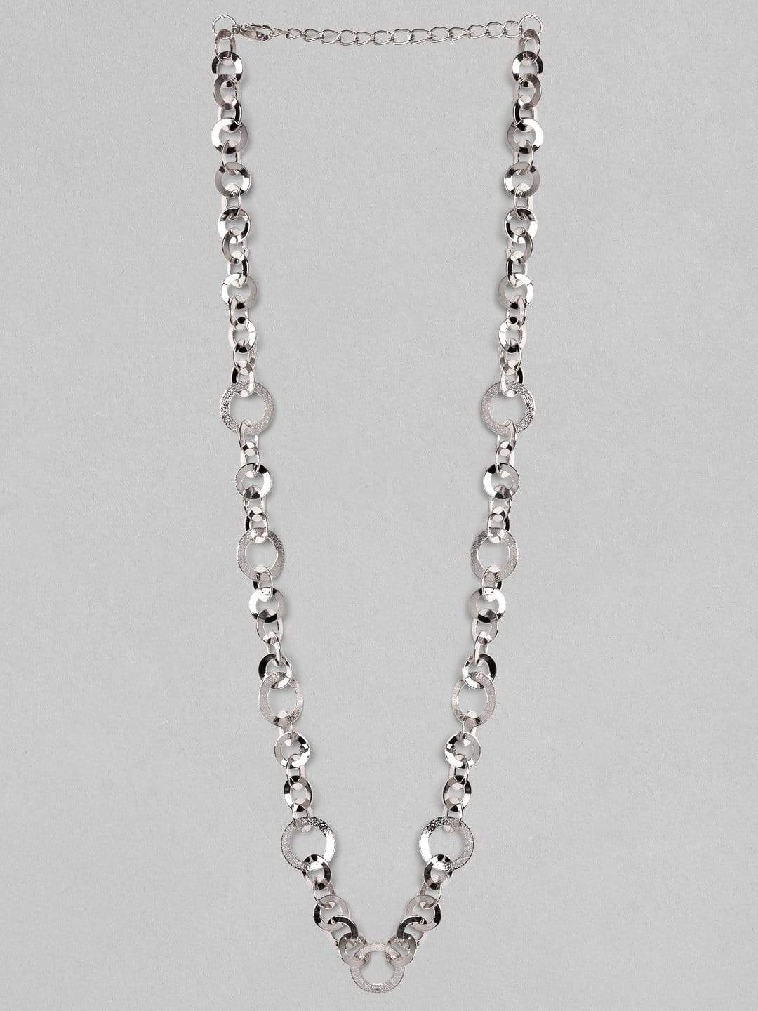 Rubans Silver Plated  Inter linked Necklace Necklace Set