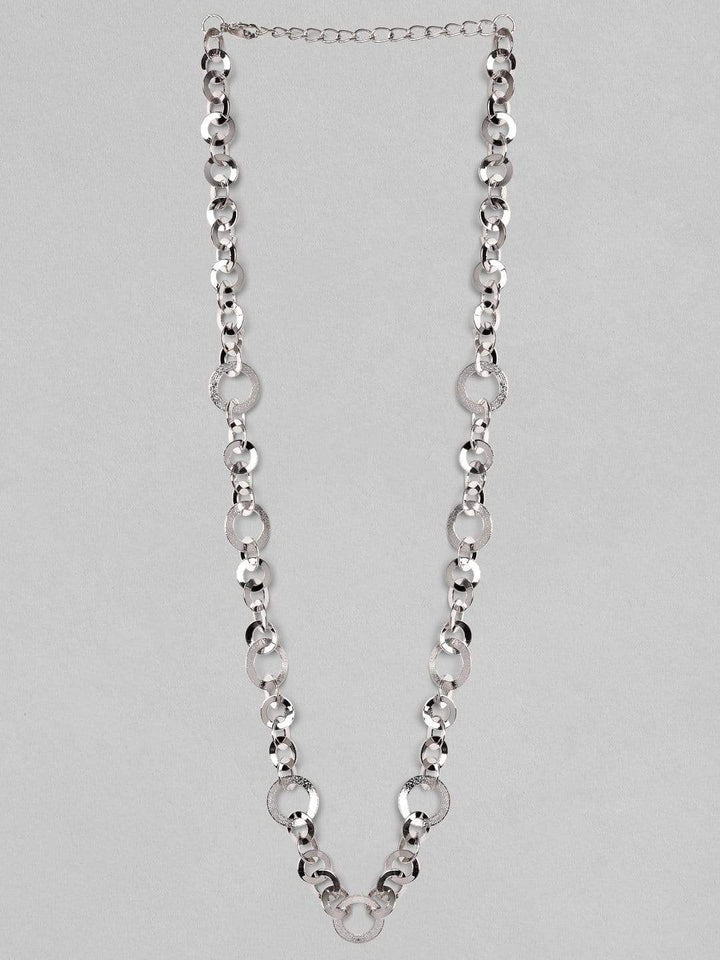 Rubans Silver Plated  Inter linked Necklace Necklace Set