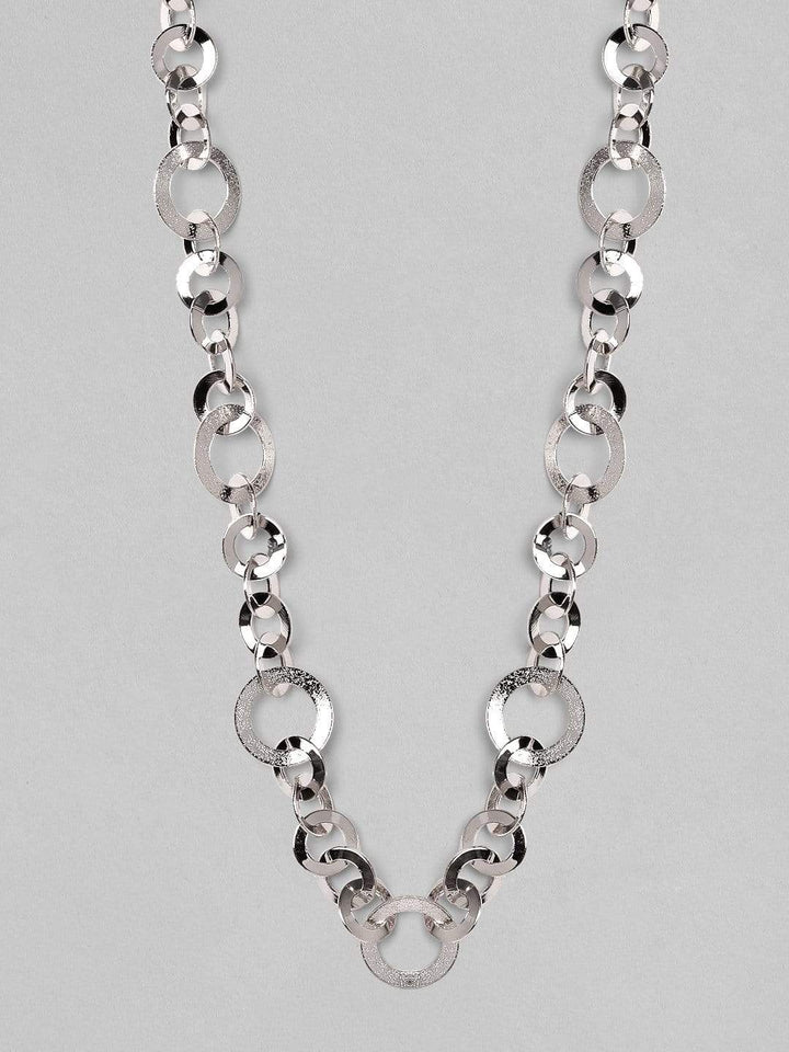 Rubans Silver Plated  Inter linked Necklace Necklace Set