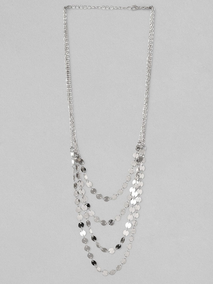 Rubans Silver-Plated Layered Statement Necklace Chain & Necklaces