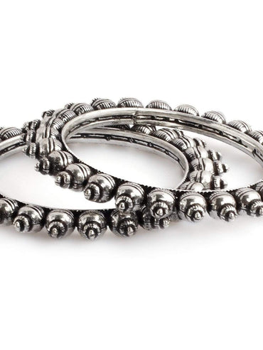 Rubans Silver Plated Oxidised Bangles Bangles & Bracelets