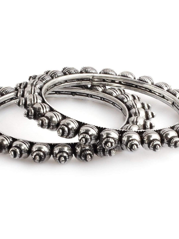 Rubans Silver Plated Oxidised Bangles Bangles & Bracelets