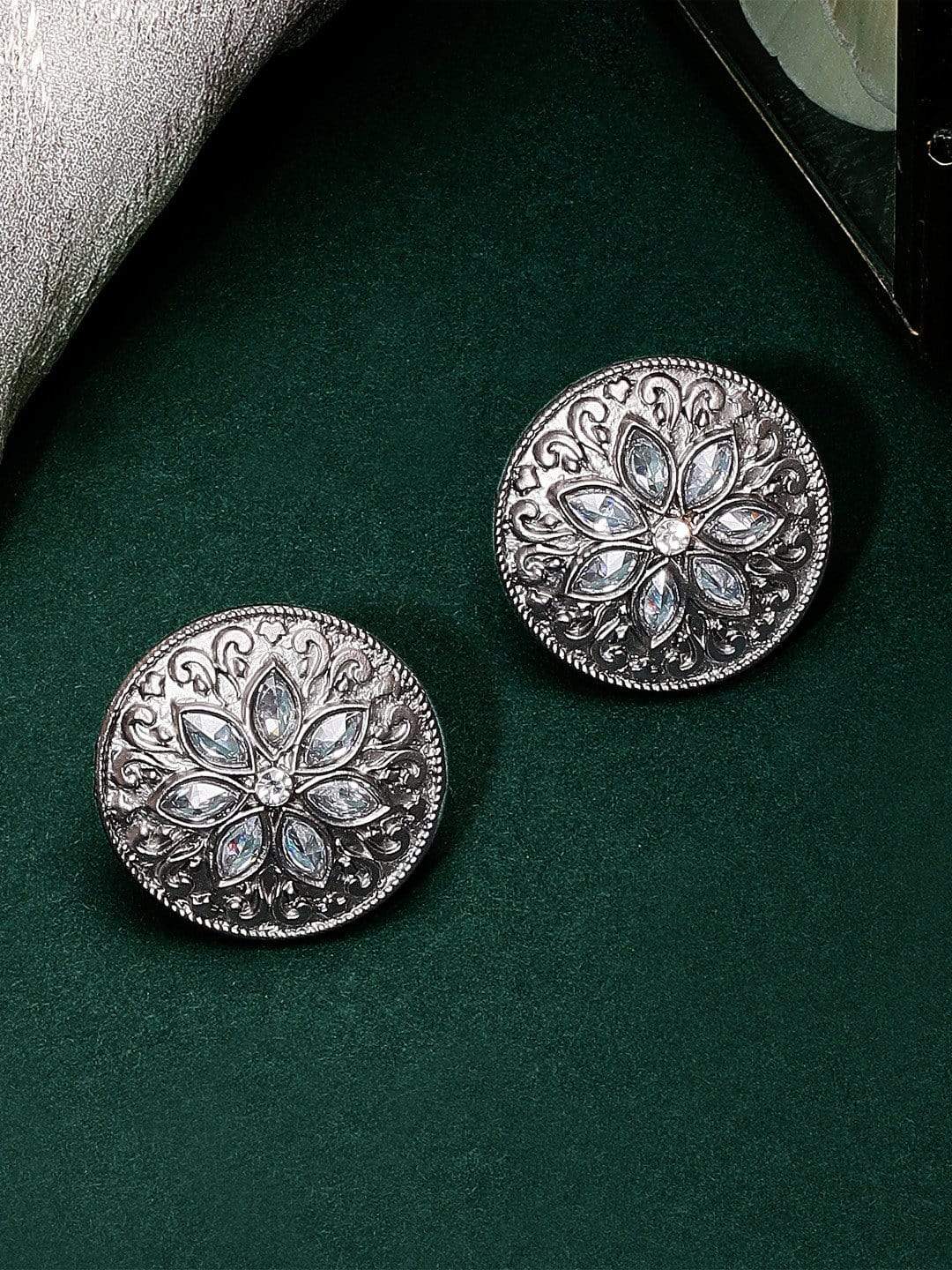 Rubans Silver Plated Stud Earrings Earrings