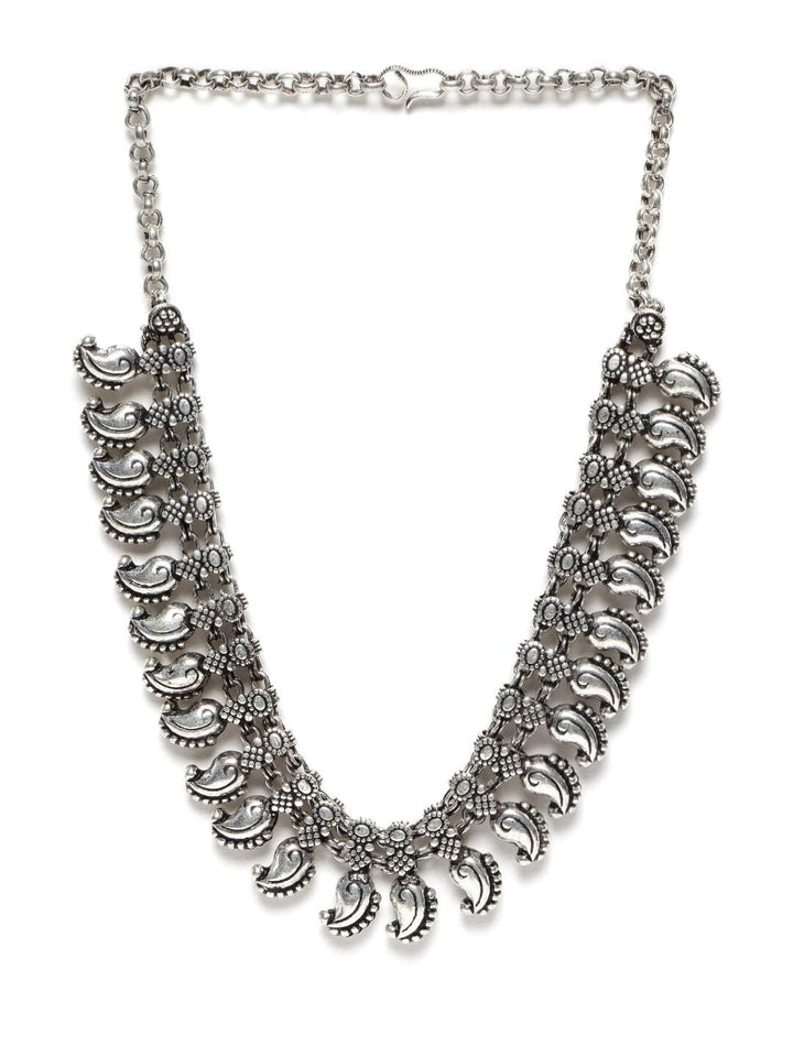 Rubans Silver-Toned Statement Necklace Chain & Necklaces