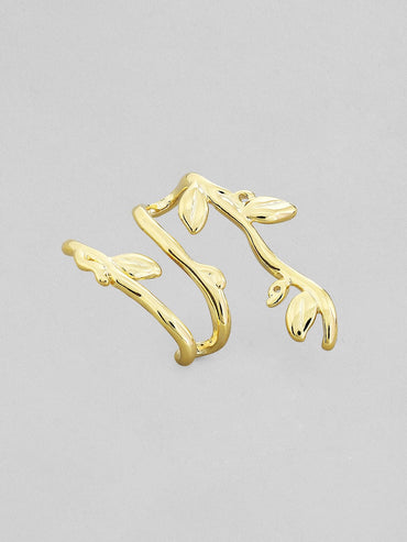 Rubans Voguish 18K Gold-Plated Contemporary Single Drop Earring Earrings