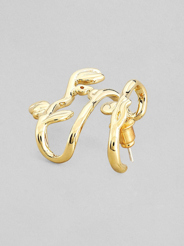 Rubans Voguish 18K Gold-Plated Contemporary Single Drop Earring Earrings