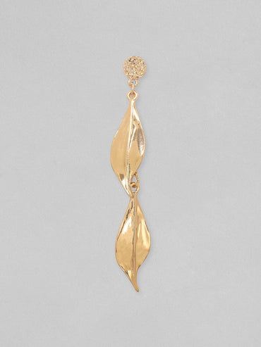 Rubans Voguish 18k Gold-Plated Leaf Shaped Drop Earrings Earrings