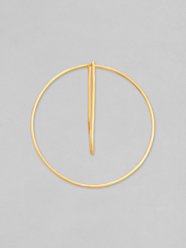 Rubans Voguish 22k Gold Plated Hoop Earrings With Modern Design Earrings