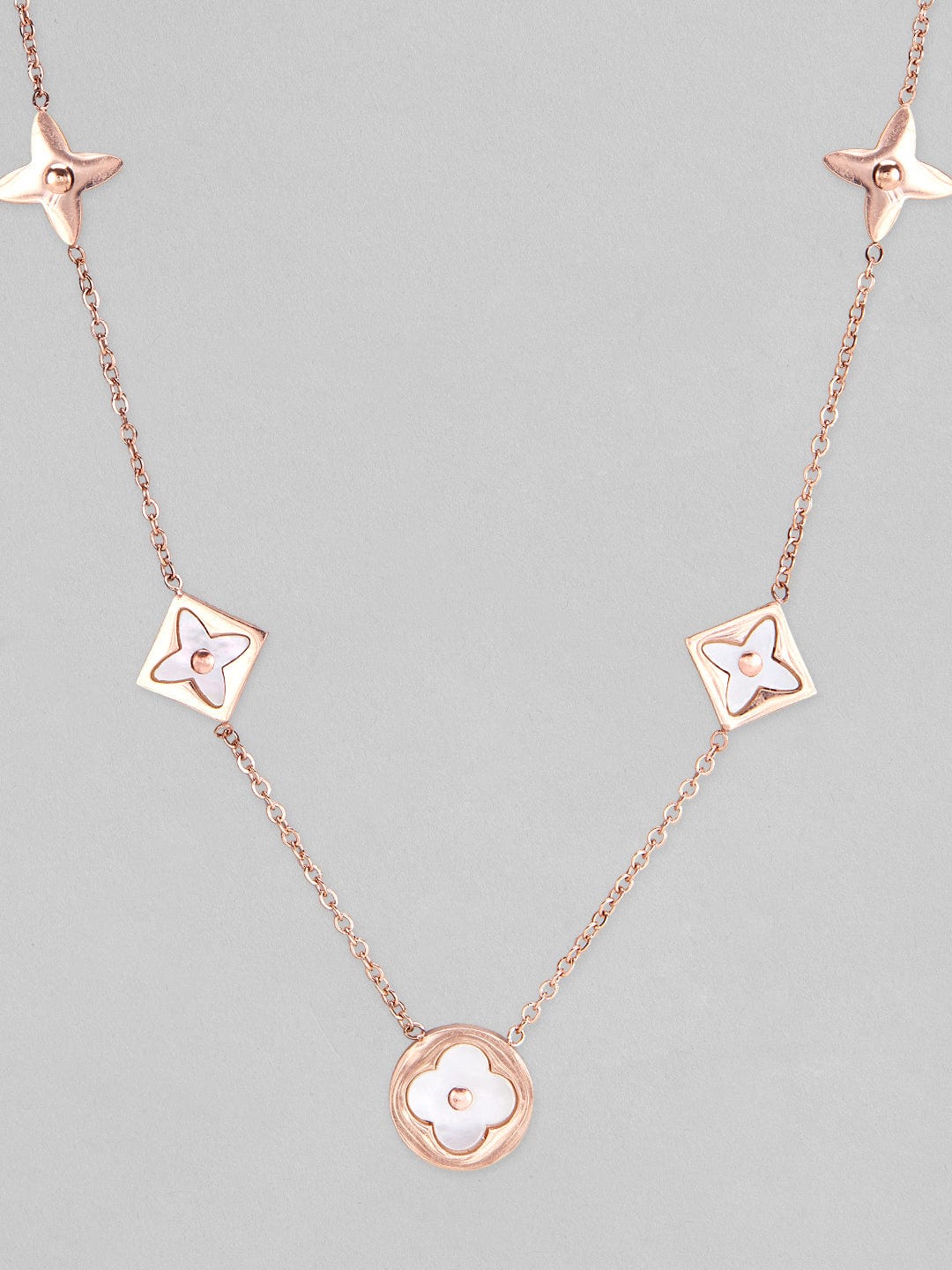 Rubans Voguish 22K Rose Gold plated charm necklace. Necklaces