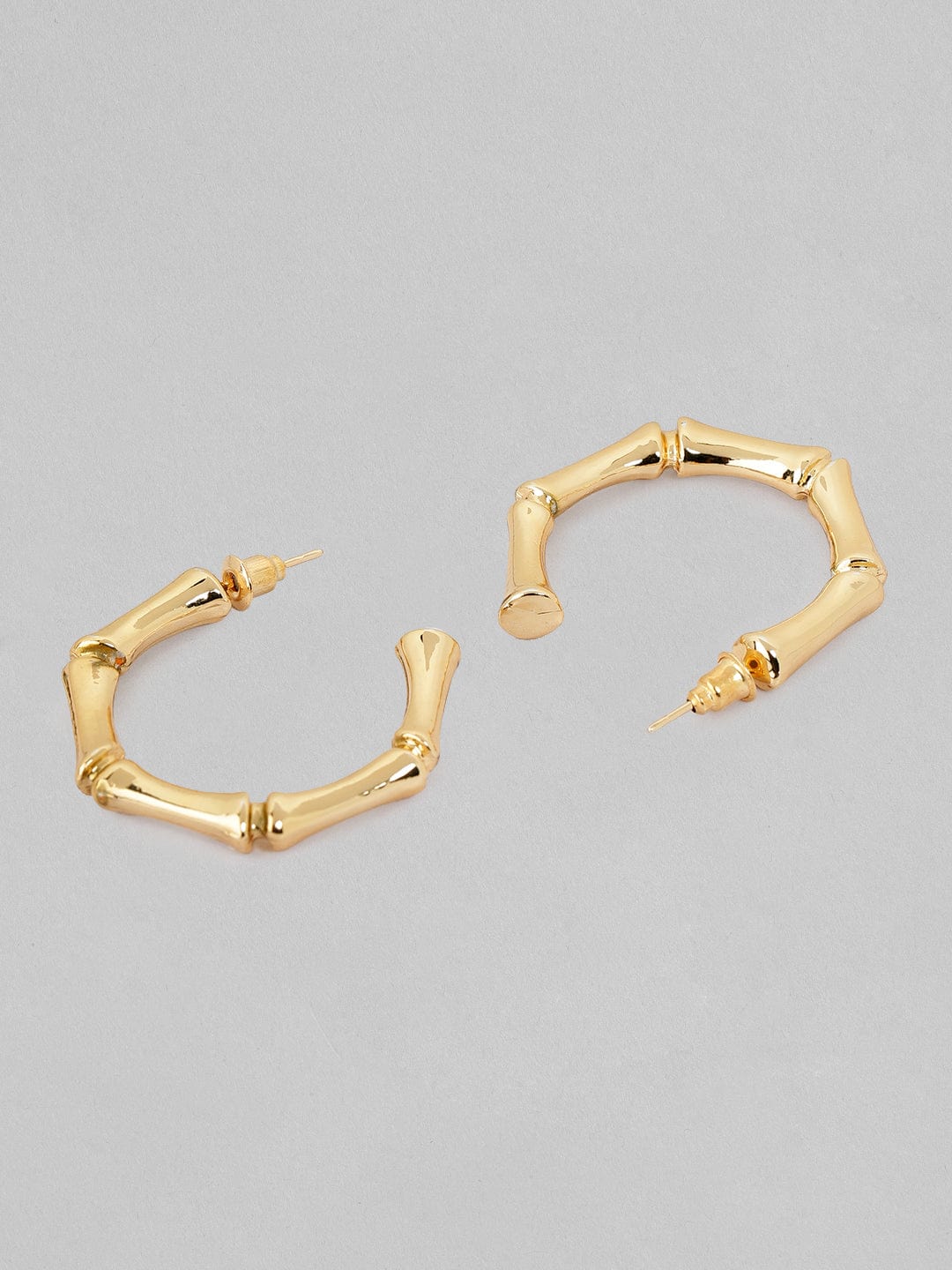 Rubans Voguish A Set of 2 Gold Toned Classic Earring Earrings