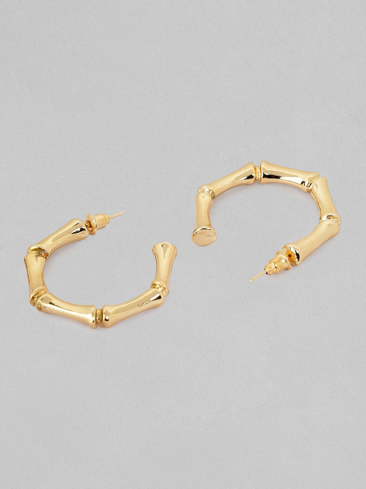 Rubans Voguish A Set of 2 Gold Toned Classic Earring Earrings