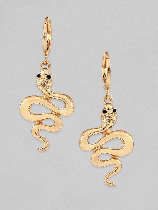 Rubans Voguish A Set of 2 Gold Toned Classic Earring Earrings