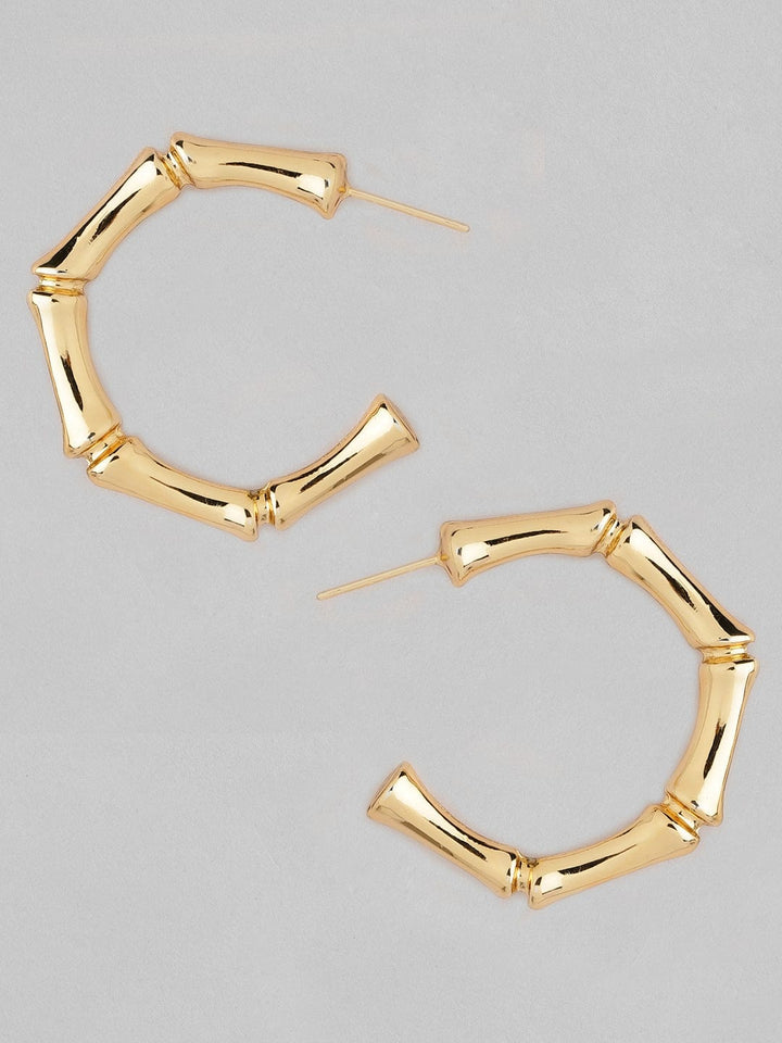 Rubans Voguish A Set of 2 Gold Toned Classic Earring Earrings