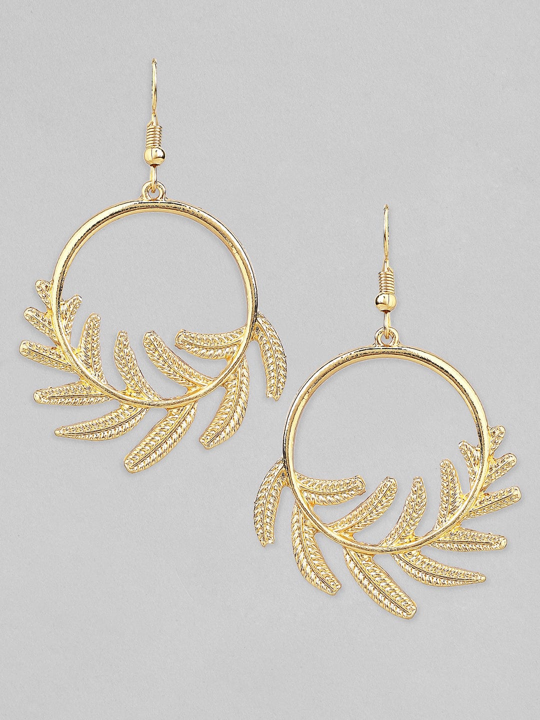 Rubans Voguish A Set of 2 Gold Toned Classy Earrings Earrings