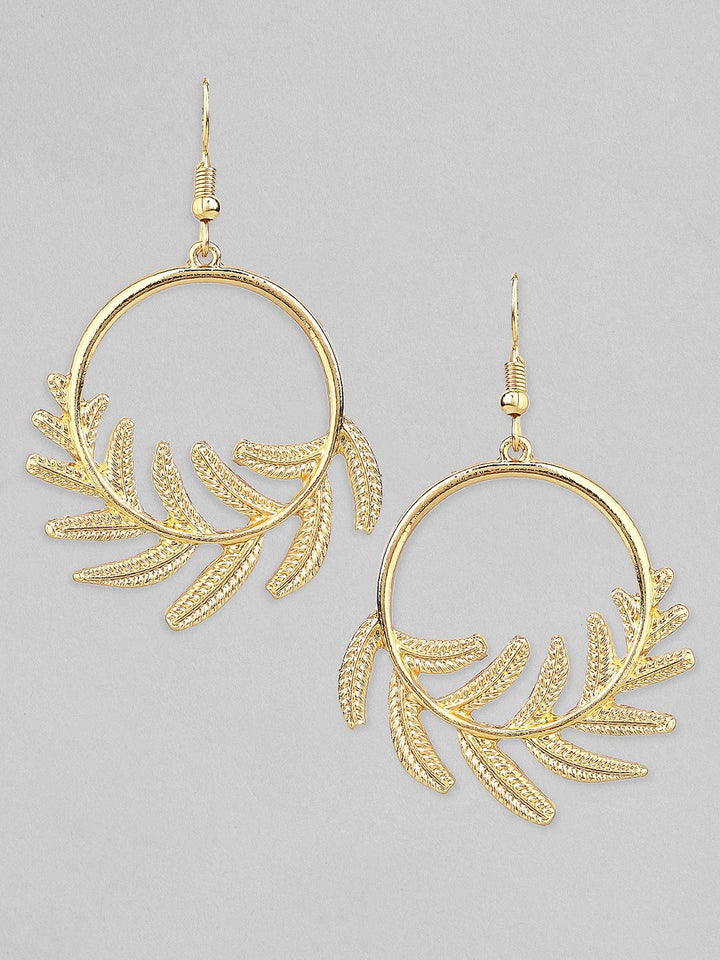 Rubans Voguish A Set of 2 Gold Toned Classy Earrings Earrings