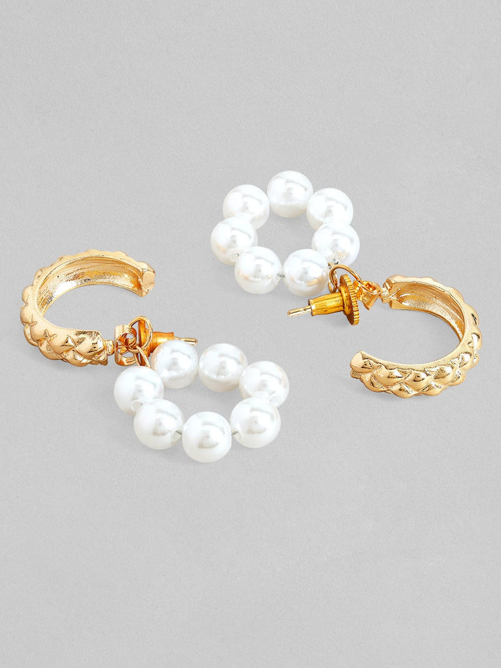 Rubans Voguish A set of 2 Gold Toned pearl Studded Earring Earrings