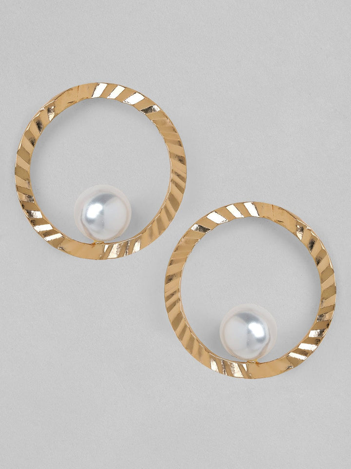 Rubans Voguish A set of 2 Gold Toned pearl Studded Earring Earrings