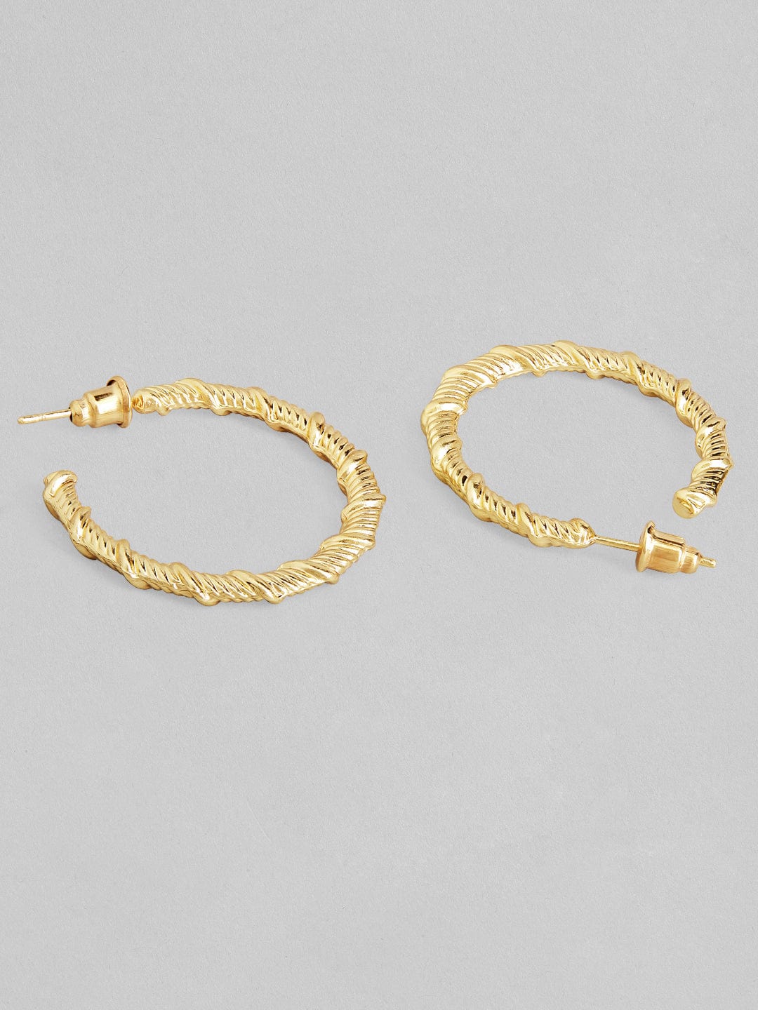 Rubans Voguish A Set of 3 Gold Toned Hoop & Drop Earrings Earrings