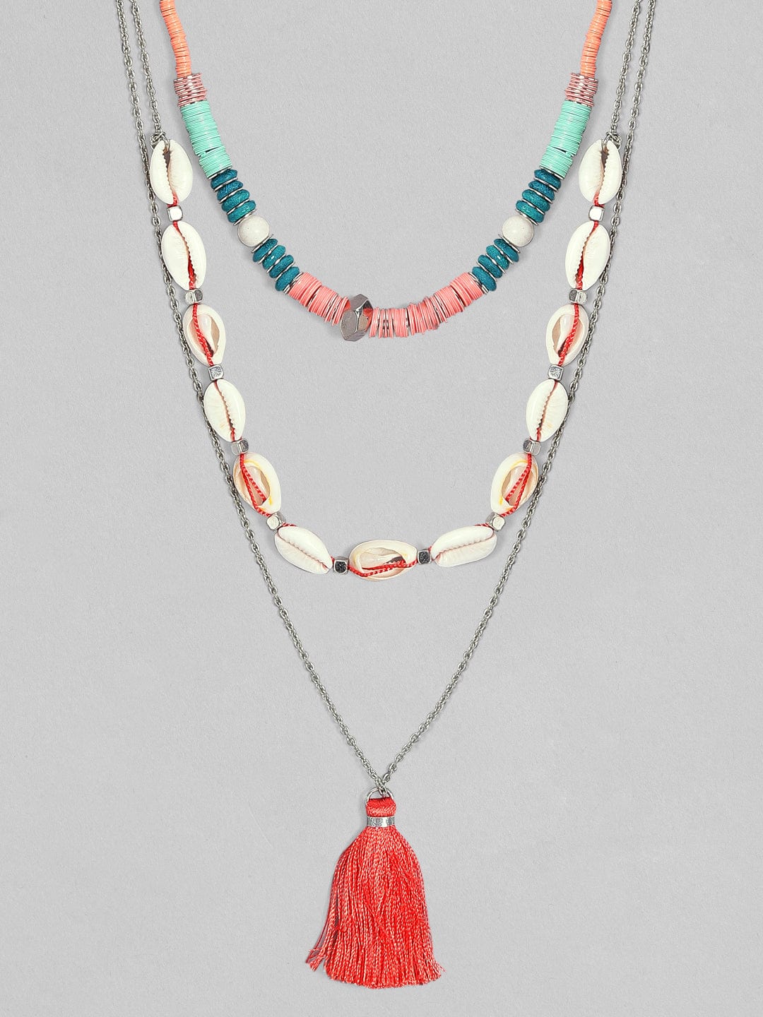 Rubans Voguish Boho multi coloured necklace. Chain & Necklaces