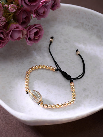 Rubans Voguish Gold Plated Bead Bracelet Bangles & Bracelets