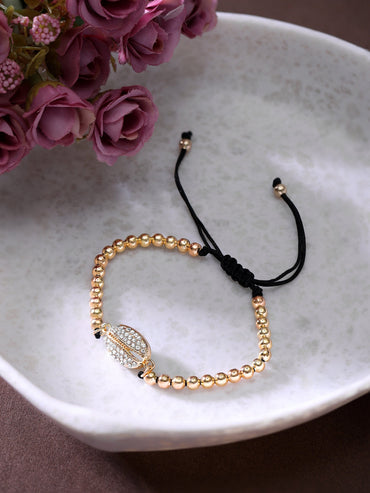 Rubans Voguish Gold Plated Bead Bracelet Bangles & Bracelets