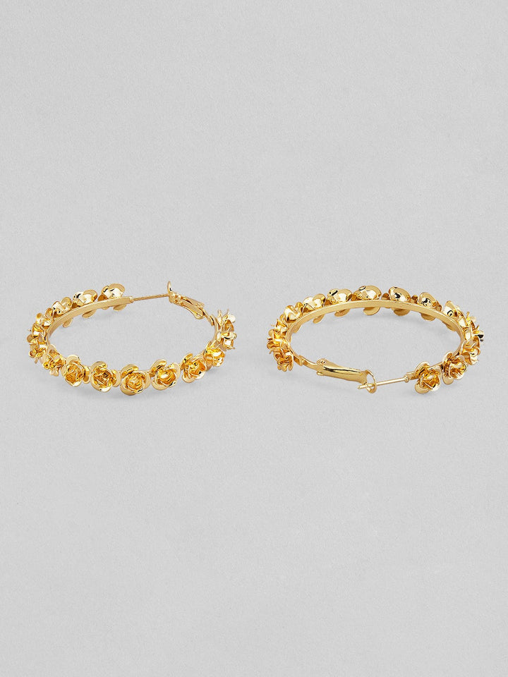 Rubans Voguish Gold-Toned Circular Hoop Earrings Earrings