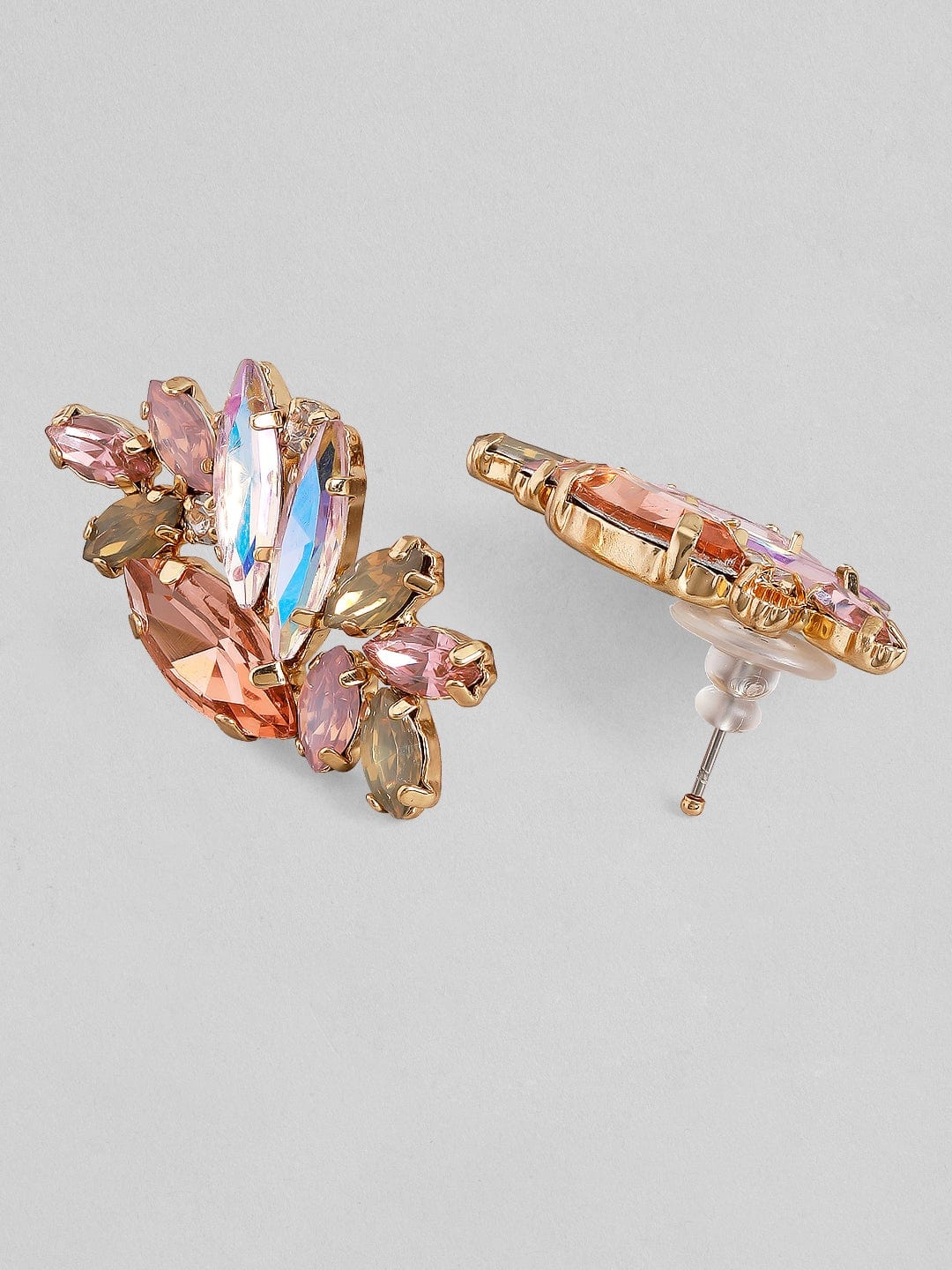 Light Pink Meenakari Chandbali Earrings  FashionCrabcom  Chandbali  earrings Indian jewellery design earrings Jewelry design earrings
