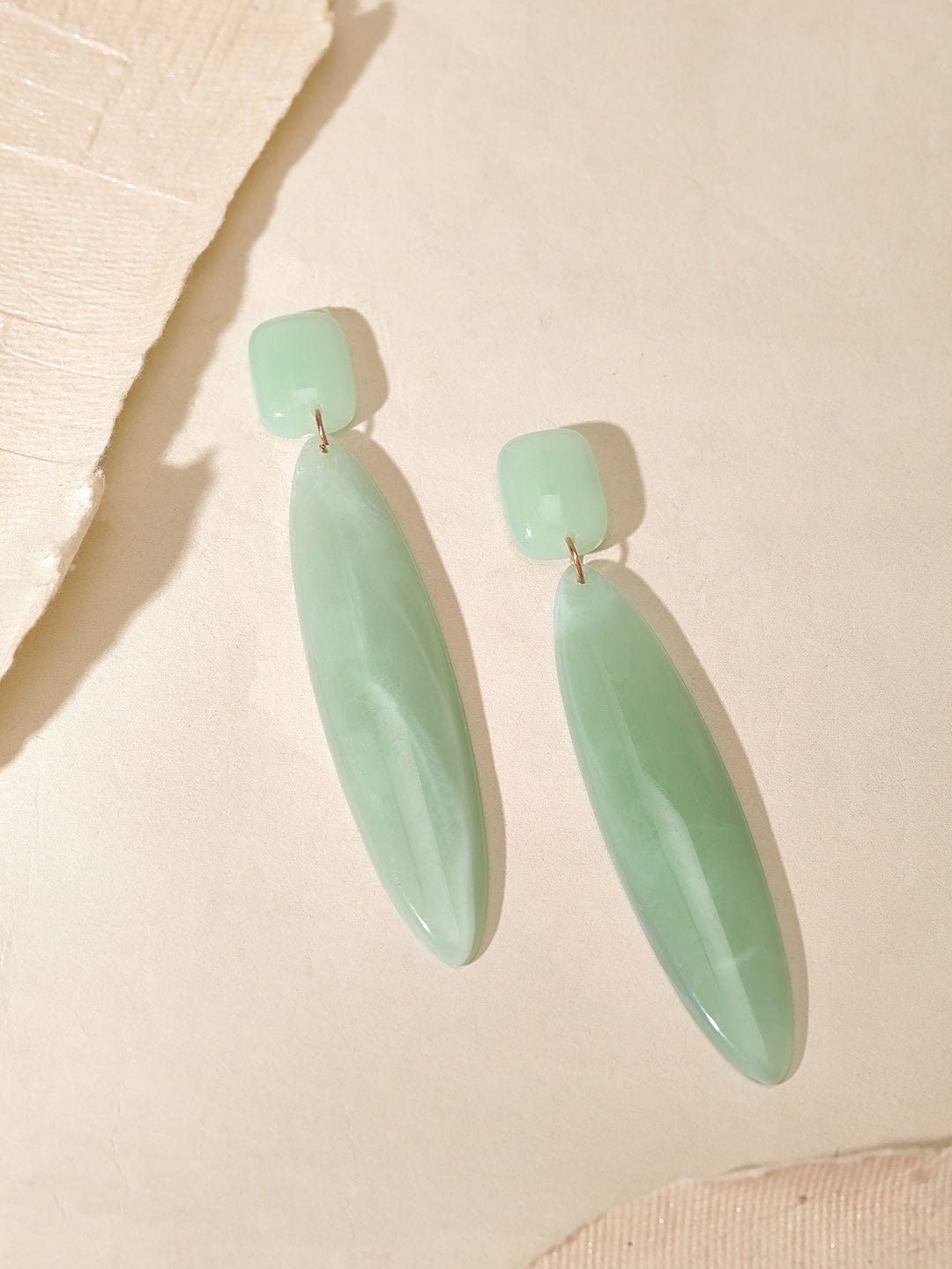 Rubans Voguish Mint Green Coloured Classy Western Earrings. Earrings