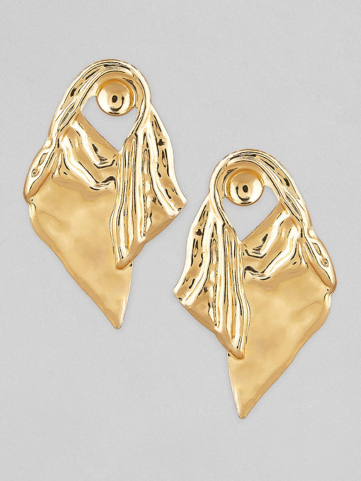 Rubans Voguish Set Of 2 Gold Toned With Pearl Studded Statement Earrings. Earrings