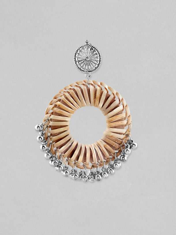 Rubans Voguish Women  Silver-Toned Classic Hoop Earrings Earrings