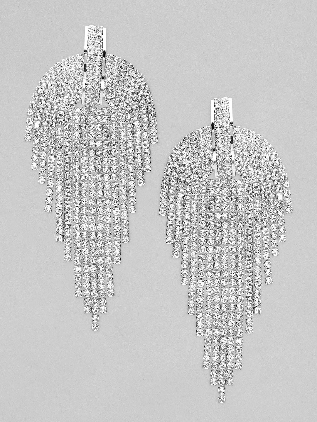 Tokyo Talkies gold Plated hanging Earrings Studded With American Diamonds. Earrings