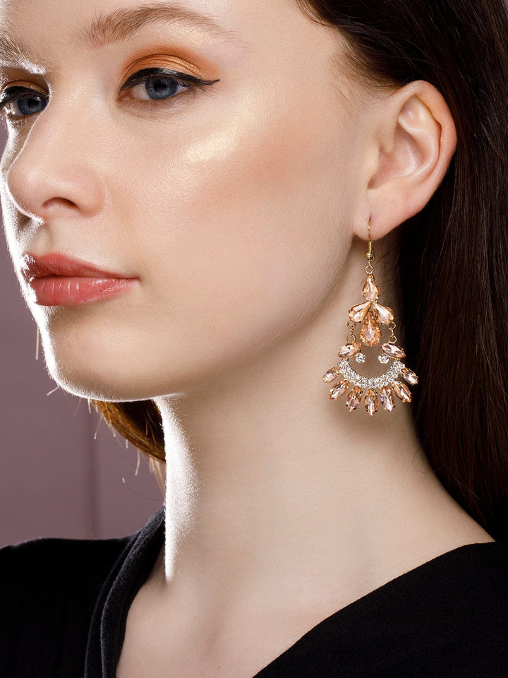Tokyo Talkies X Rubans Fashion Accessories Women Gold-Toned Contemporary Drop Earrings Earrings