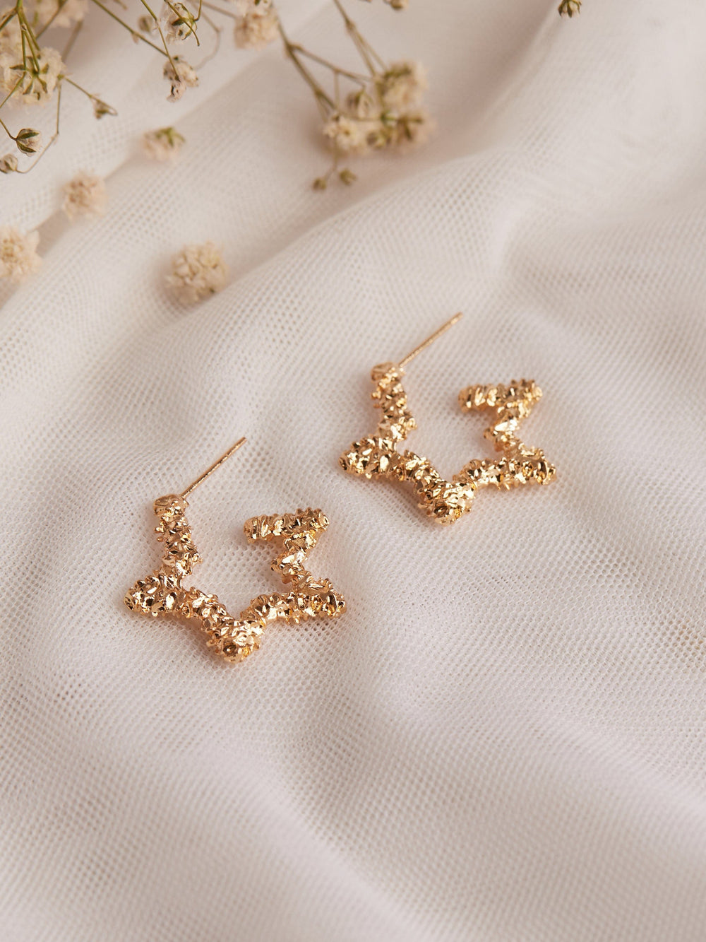 Tokyo Talkies X Rubans Gold Plated Handcrafted Set Of 2 Drop Earrings. Earrings