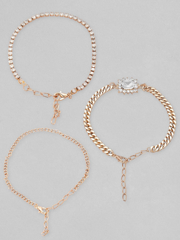Rubans Modern Center Stone Stackable Bracelets Bangles & Bracelets