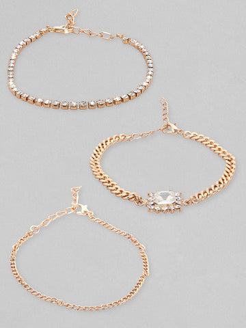 Rubans Modern Center Stone Stackable Bracelets Bangles & Bracelets