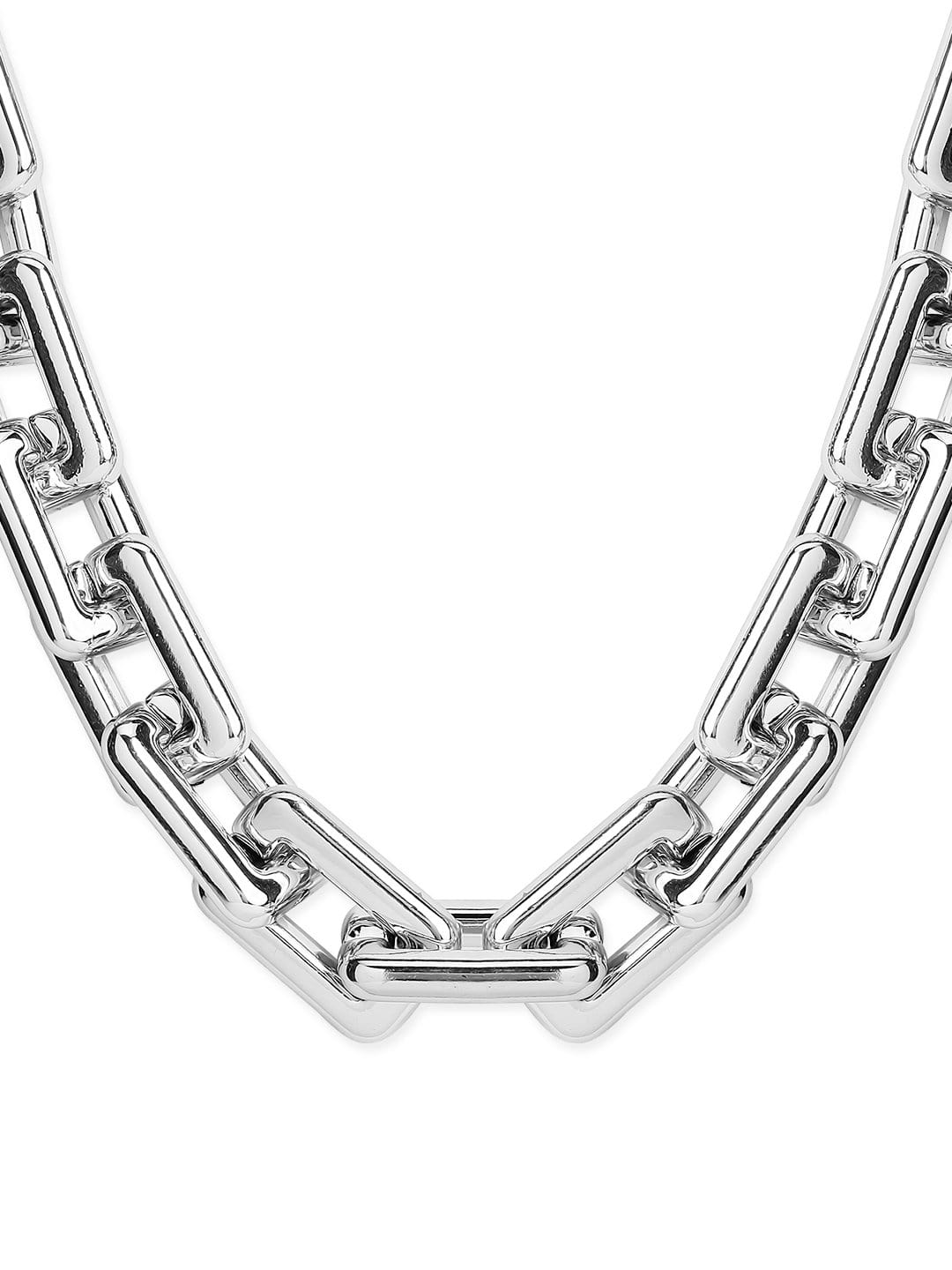 Tokyo Talkies X rubans Silver Plated Evening Wear Chain. Chain & Necklaces